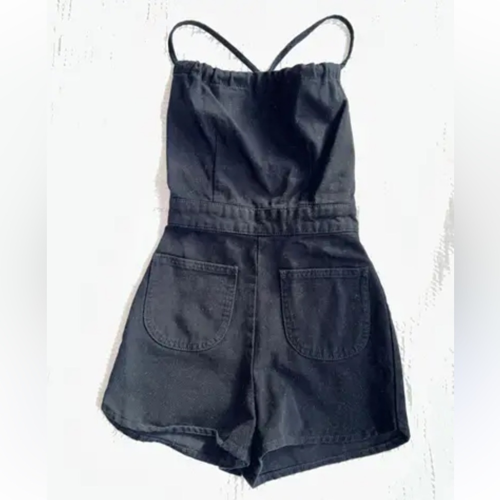 NewUrban Outfitters  Black Denim Romper